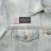 Pink Employee モダン Business Your Logo 名札 (インサイチュ)