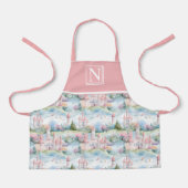 Pink Enchanting Castle Landscape - Customized エプロン (正面)