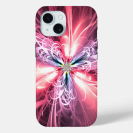 Pink Energy Butterfly Fractal Art iPhone 15ケース