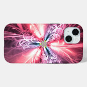 Pink Energy Butterfly Fractal Art Case-Mate iPhoneケース (裏面 (横))