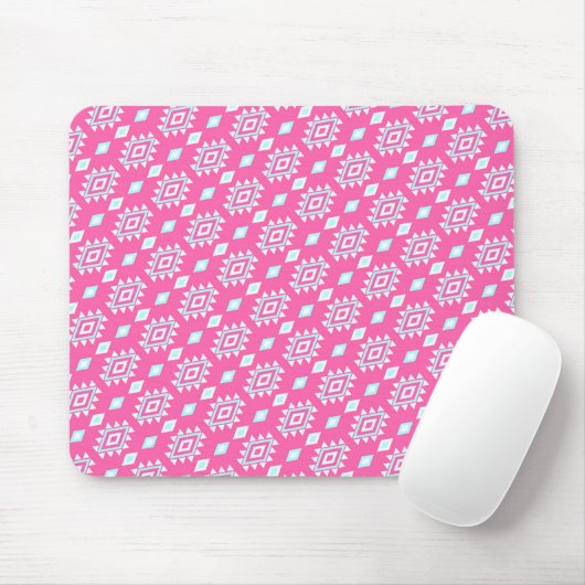 Pink Ethnic Pattern Mouse Pad マウスパッド (マウス)