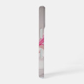 Pink Evil Eye Amulet on Marble Surface iPhone 16ケース (右側面)