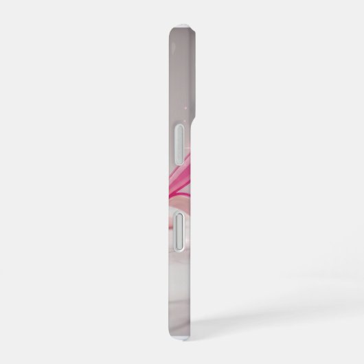 Pink Evil Eye Amulet on Marble Surface iPhone 16ケース (右側面)