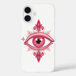 Pink Evil Eye Tattoo Design Sketch iPhone 16ケース