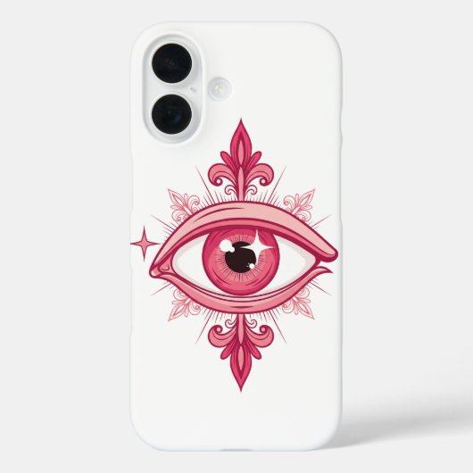 Pink Evil Eye Tattoo Design Sketch Case-Mate iPhoneケース (裏面)