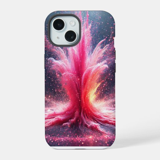 Pink explosion iPhone 15ケース (裏面)