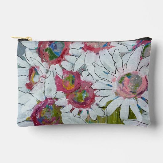 Pink Faces by Lydias Art Sangria アクセサリーポーチ (正面)