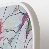 Pink Faces by Lydias Art Sangria ピックルボールラケット (左詳細)