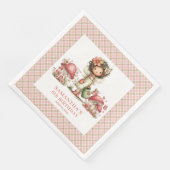 Pink Fairy 2nd Birthday Blush Floral Paper Napkins (コーナー)