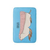 Pink fairy armadillo cartoon illustration バスマット (正面縦)