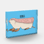 Pink fairy armadillo cartoon illustration  フォトブロック (左)