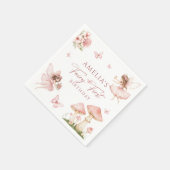 Pink Fairy First Birthday Party Napkins スタンダードカクテルナプキン (角)