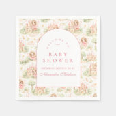 Pink Fairy Garden Baby Shower スタンダードカクテルナプキン (正面)