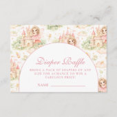 Pink Fairy Garden Baby Shower Diapper Raffle エンクロージャーカード (正面)