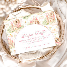 Pink Fairy Garden Baby Shower Diapper Raffle