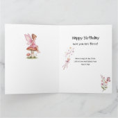 Pink Fairy Number Three Girls 3rd Birthday Card カード (内部)