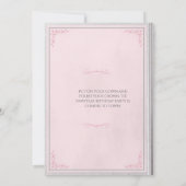 Pink Fairytale Princess Storybook Birthday Party 招待状 (裏面)