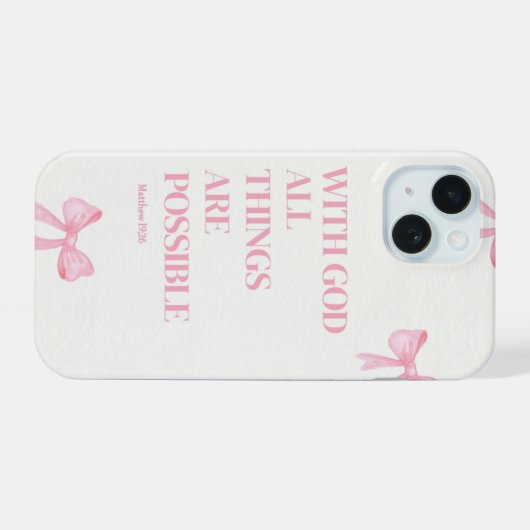 Pink Faith Over Fear IPhone case iPhone 15ケース (裏面横)