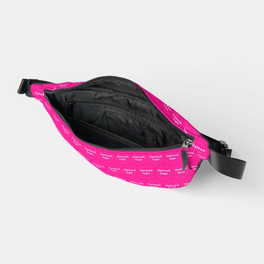 Pink Fanny Packのビジネスロゴシームレスパターン ファニーパック (見開き)