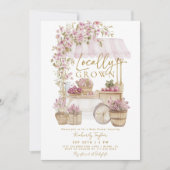Pink Farmers Market Farm Baby Shower Invitation 招待状 (正面)