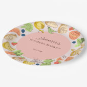 Pink Farmers Market Farm Fresh Birthday ペーパープレート (アングル)