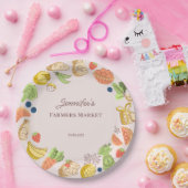 Pink Farmers Market Farm Fresh Birthday ペーパープレート (パーティー)