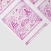 Pink faux porcelain Chinoiserie Willow Tile 薄葉紙 (詳細)