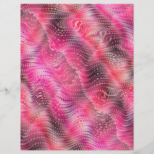 Pink Faux Snakeskin Scrapbook Paper 2-Sided Page (正面)