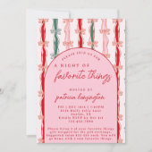 Pink Favorite Things Christmas Gift Exchange Party 招待状 (正面)