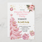 Pink Favorite Things Party Invitation 招待状 (正面/裏面)