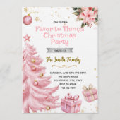 Pink Favorite Things Party Invitation 招待状 (正面)