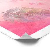 Pink Feather and Peacock ポスター (角)