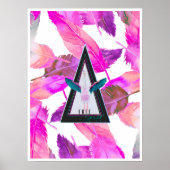 Pink Feathers Free Spirited Flamingo Art poster ポスター (正面)