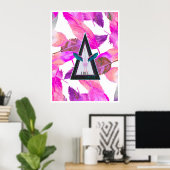 Pink Feathers Free Spirited Flamingo Art poster ポスター (ホームオフィス)