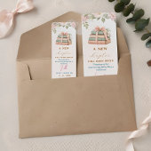 Pink feminine floral return address ラベル