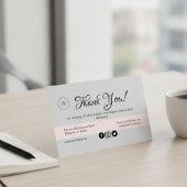 Pink Feminine Loyalty & Thank You Card for Small  名刺