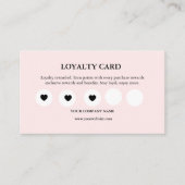 Pink Feminine Small Business Elegant Rewards  ロイヤリティカード (正面)