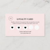 Pink Feminine Small Business Elegant Rewards  ロイヤリティカード (正面)