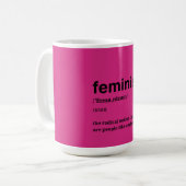 Pink Feminist  コーヒーマグカップ (正面左)