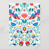 Pink Fiesta Floral Bridal Shower Menu 招待状 (裏面)