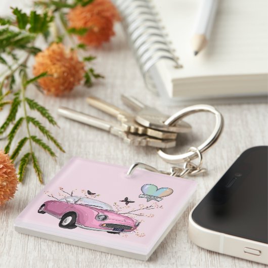 Pink Figaro key chain - sleutelhanger roze figaro キーホルダー (正面右)