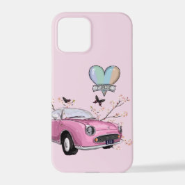 Pink Figaro phone case - telefoonhoesje roze iPhone 12 Proケース