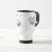 Pink Figaro travel mug - roze reisbeker トラベルマグ (正面右)