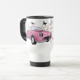 Pink Figaro travel mug - roze reisbeker トラベルマグ