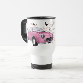Pink Figaro travel mug - roze reisbeker トラベルマグ