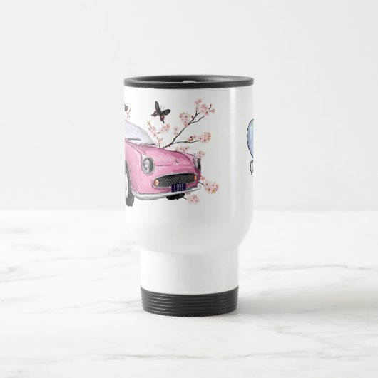 Pink Figaro travel mug - roze reisbeker トラベルマグ (中央)