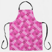 Pink Filigree Diamond Pattern  エプロン (正面)