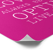 Pink Find Your Happy Inspirational Quotes ポスター (角)