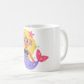 Pink Fins mermaid コーヒーマグカップ (正面右)