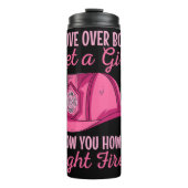 Pink Fire Helmet Girl Power タンブラー (正面)